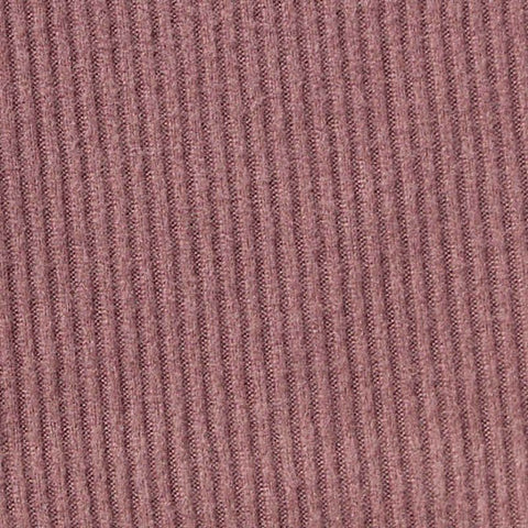 Brushed Polyester Stretch Rib Knit Fabric, 180 gsm, 140 cm — Purple