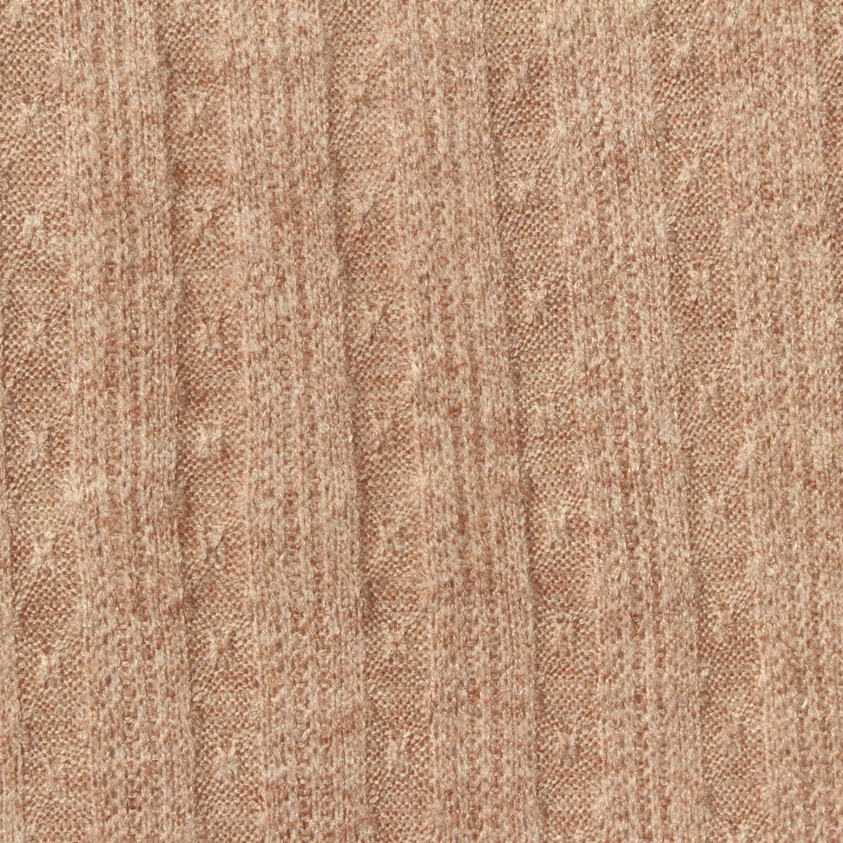 Light Brown Marl Rib Knit, Viscose-Poly, 190 gsm, 165 cm
