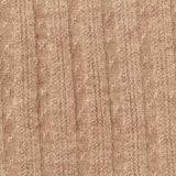 Light Brown Marl Rib Knit, Viscose-Poly
