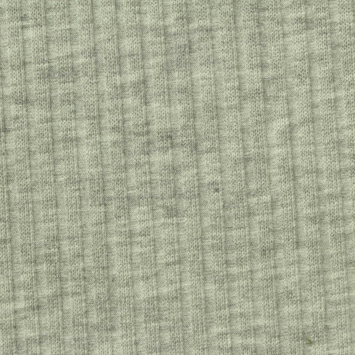 Light Grey-Green Marl Rib Knit, Poly-Viscose