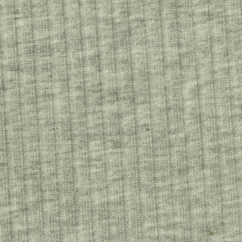 Light Grey-Green Marl Rib Knit, Poly-Viscose