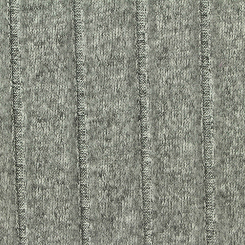 Grey Marl Rib Knit, Polyester, 200 gsm