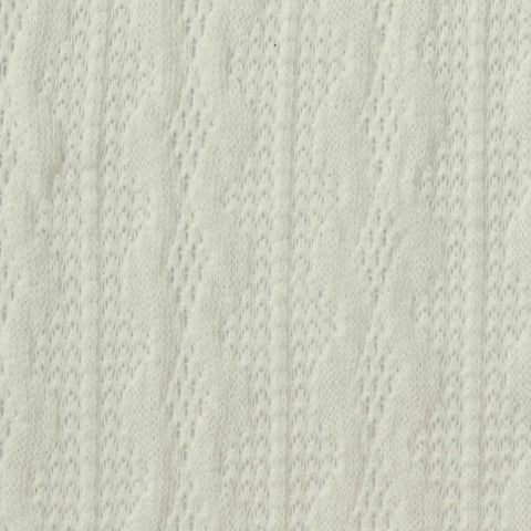Cream Openwork Chunky Knit, Polyester, 230 gsm