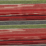 Red Horizontal-Stripe Jersey Knit, Viscose