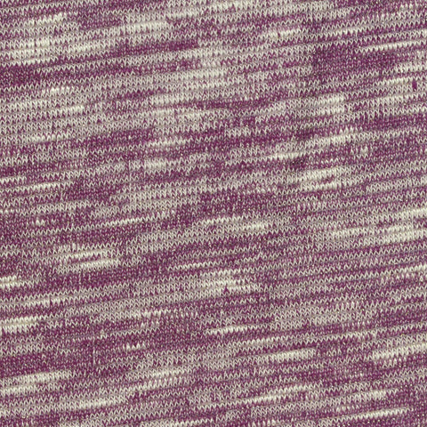 Purple Heathered-Marl Chunky Knit, Viscose-Poly, 200 gsm
