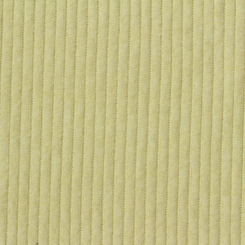 Brushed Polyester Stretch Rib Knit Fabric, 260 gsm, 180 cm — Yellow