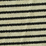 Black Horizontal-Stripe Linen-Look, Viscose — texture