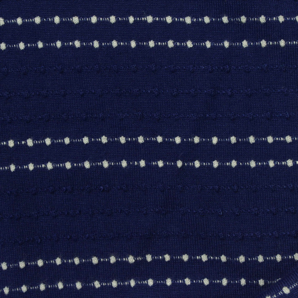 Navy Textured-Dot Jersey Knit, Polyester