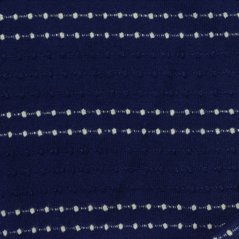 Navy Textured-Dot Jersey Knit, Polyester