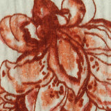 Rust Floral Crepe, Polyester — texture