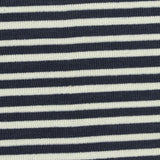 Navy Horizontal-Stripe Jersey Knit, Polyester