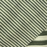 Olive Stripe Interlock Knit, Cotton-Poly