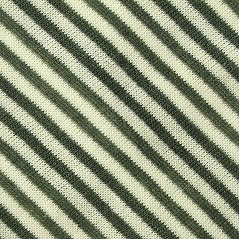 Olive Stripe Interlock Knit, Cotton-Poly