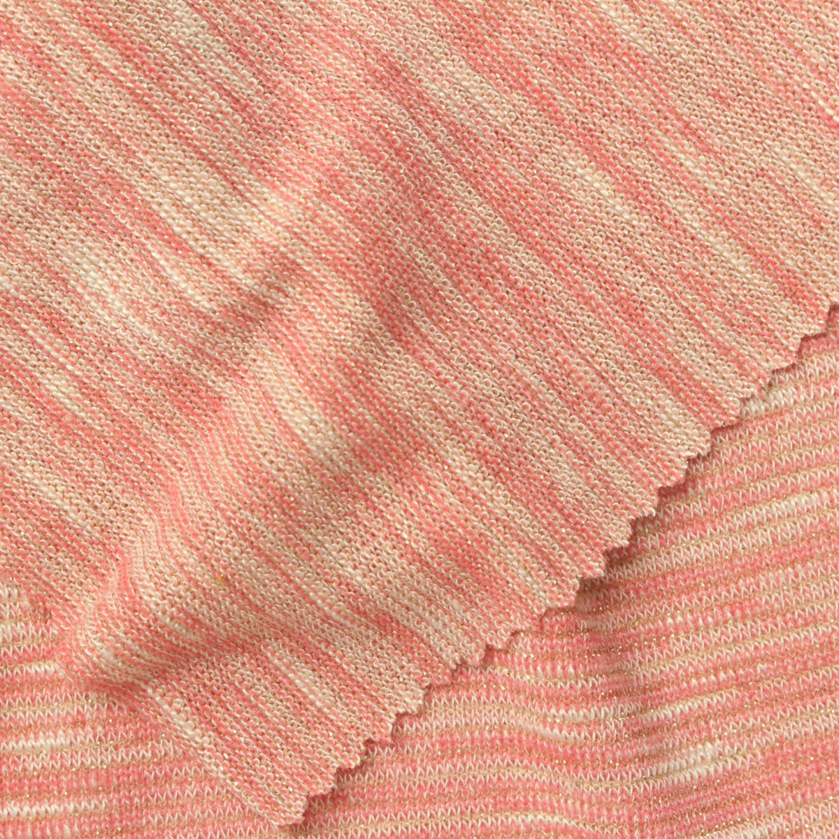 Pink Heathered-Marl Chunky Knit, Viscose-Poly