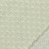 Jacquard Polyester Chunky Knit Fabric, 220 gsm, 160 cm — White