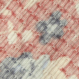 Cream Floral Rib Knit, Poly-Viscose — texture