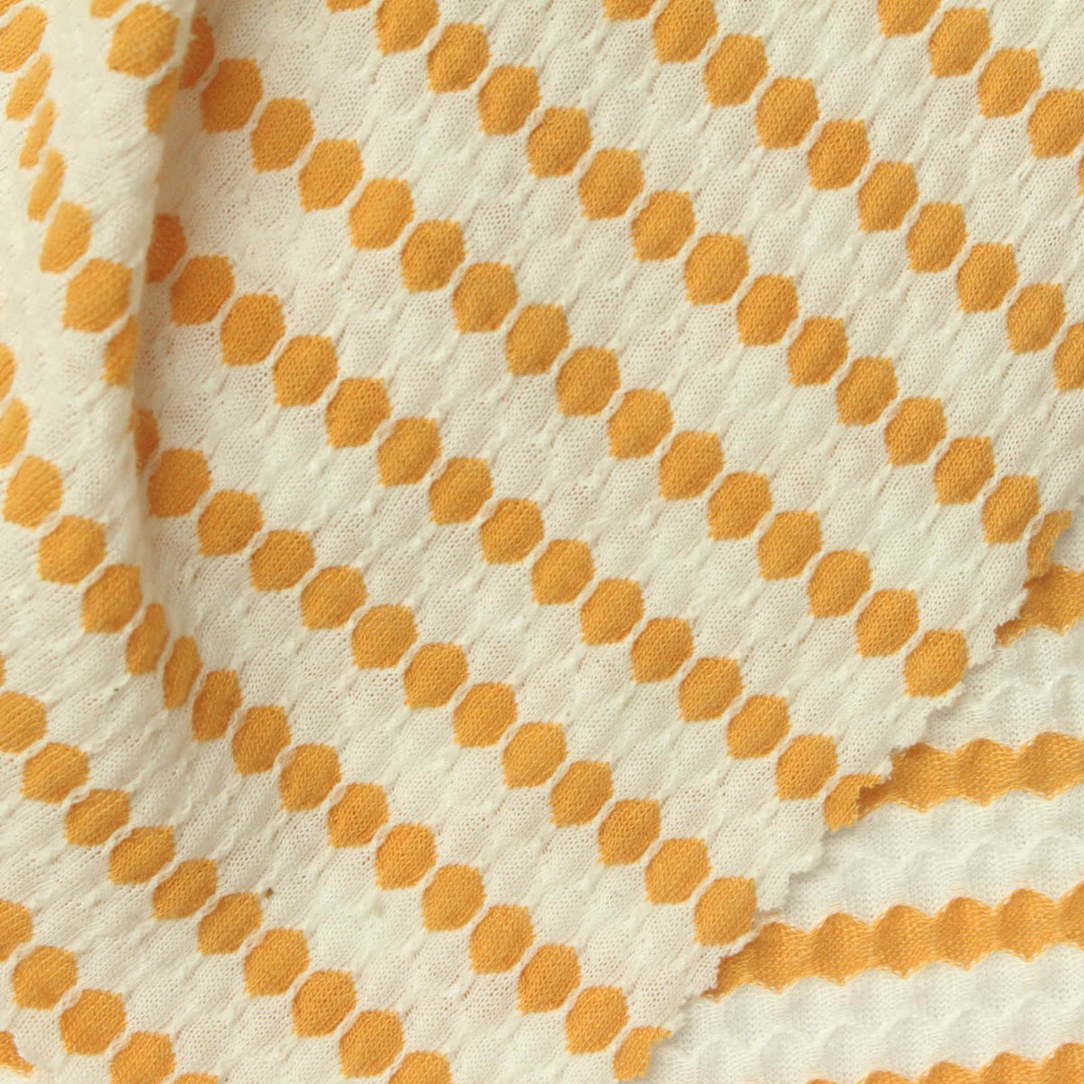 Orange Geometric Chunky Knit, Polyester