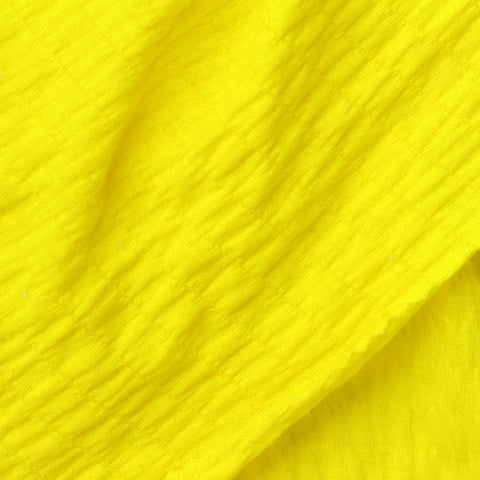 Polyester Stretch Crepe Fabric, 190 gsm, 145 cm — Yellow