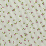 Pink Flowers Rib Knit, Polyester