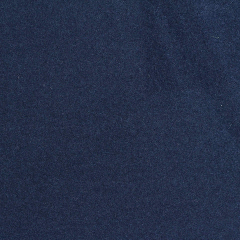 Brushed Cotton Polyester Stretch French Terry Fabric, 260 gsm, 170 cm — Navy