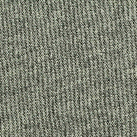 Grey Marl Rib Knit, Poly-Cotton, 220 gsm