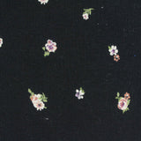 Pink Floral Rib Knit, Cotton