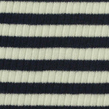 Navy Horizontal-Stripe Rib Knit, Cotton — texture
