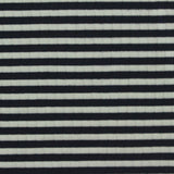 Navy Stripes Jersey Knit, Cotton-Poly