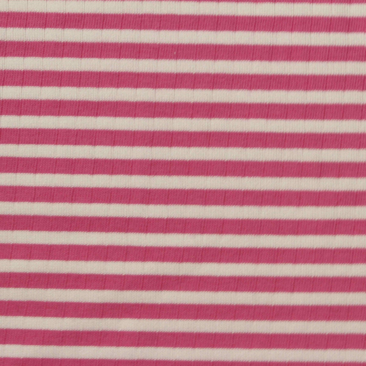 Pink Horizontal-Stripe Jersey Knit, Cotton-Poly, 180 gsm