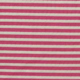 Pink Horizontal-Stripe Jersey Knit, Cotton-Poly