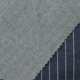 White Vertical-Stripe Ponte Knit, Poly-Viscose