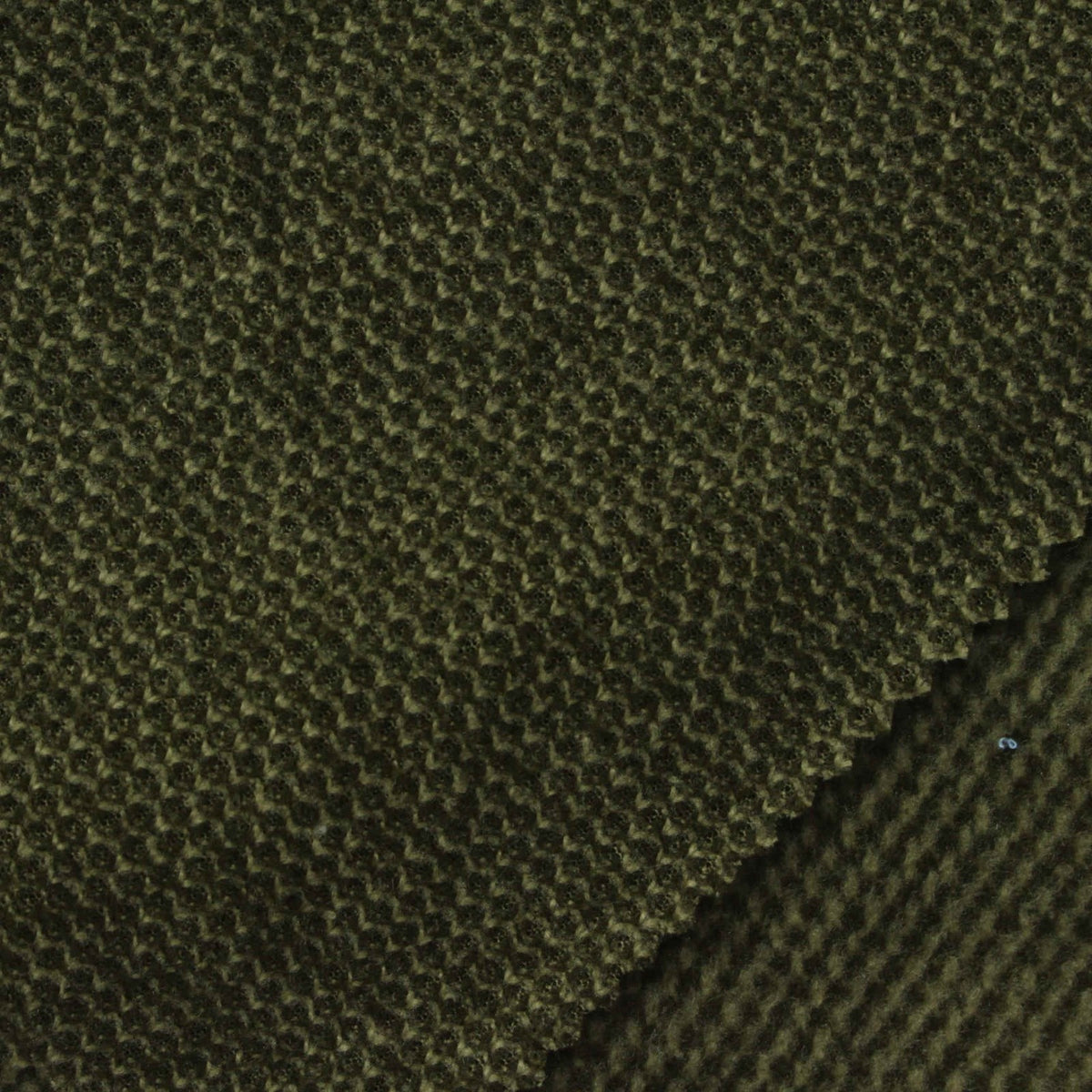 Brushed 100% Polyester Chunky Knit Fabric, 245 gsm, 150 cm — Green