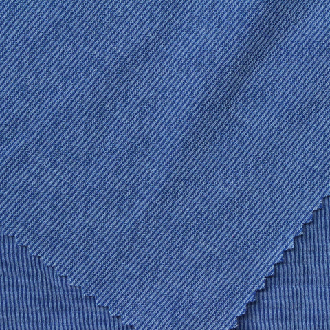 Modal Polyester Interlock Knit Fabric, 210 gsm, 155 cm — Blue