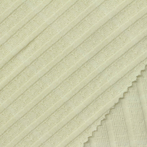Jacquard Polyester Nylon Stretch Rib Knit Fabric, 245 gsm, 155 cm — Yellow