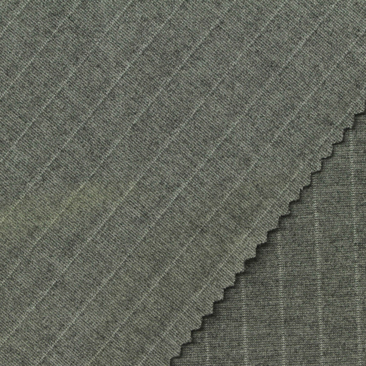 Grey Tone-on-Tone Check Ponte Knit, Viscose-Poly