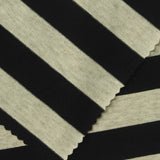 Black Diagonal-Stripe Jersey Knit, Viscose