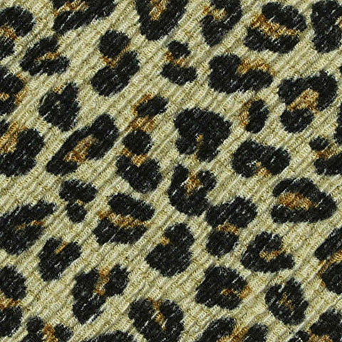 Black Leopard Warp Knit, Polyester