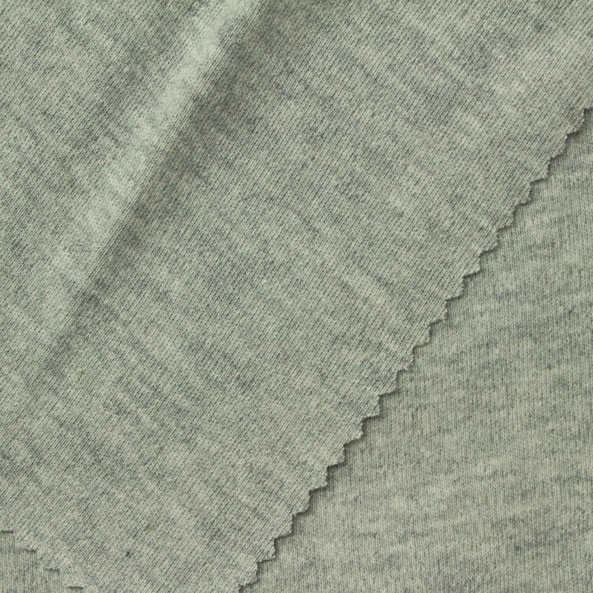 Grey Heather Interlock Knit, Cotton