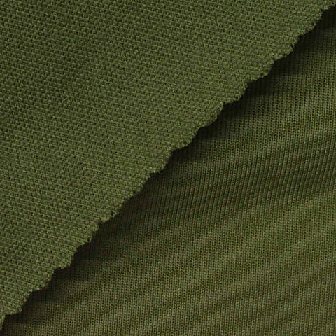 Polyester Cotton Stretch Jersey Knit Fabric, 320 gsm, 165 cm — Green