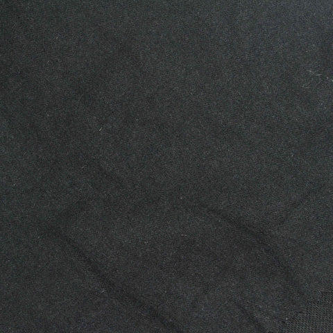Brushed Polyester Cotton Stretch Jersey Knit Fabric, 200 gsm, 120 cm — Black
