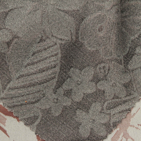 Muted Brown Floral Interlock Knit, Poly-Nylon