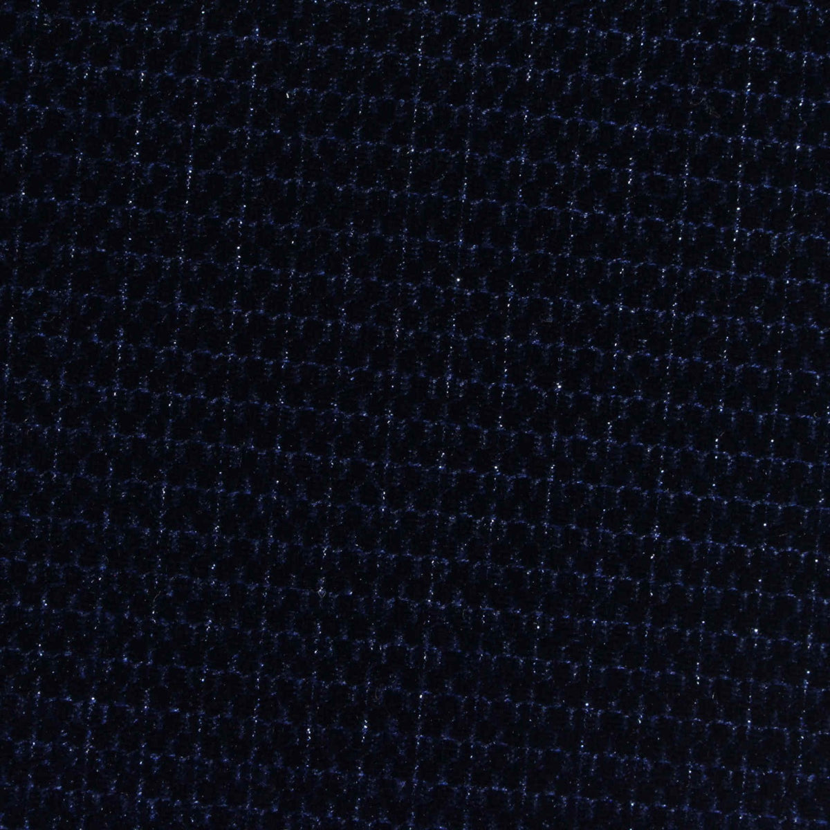 Dark Blue Check Knit, Polyester