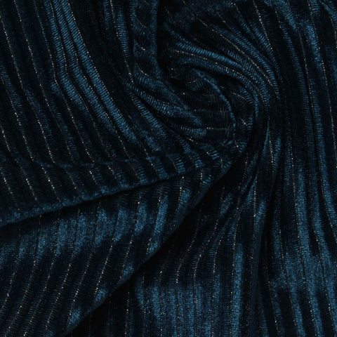 Navy Glitter-Stripe Knit, Polyester