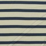Navy Horizontal-Stripe Jersey Knit, Polyester