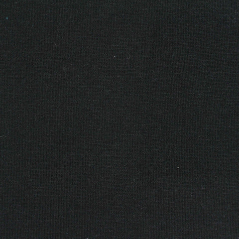 Cotton Polyester Stretch Jersey Knit Fabric, 165 gsm, 180 cm — Black