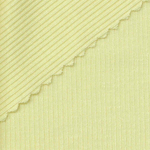 Tencel Lyocell Acetate Stretch Rib Knit Fabric, 210 gsm, 155 cm — Yellow