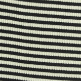 Black Horizontal-Stripe Rib Knit, Cotton