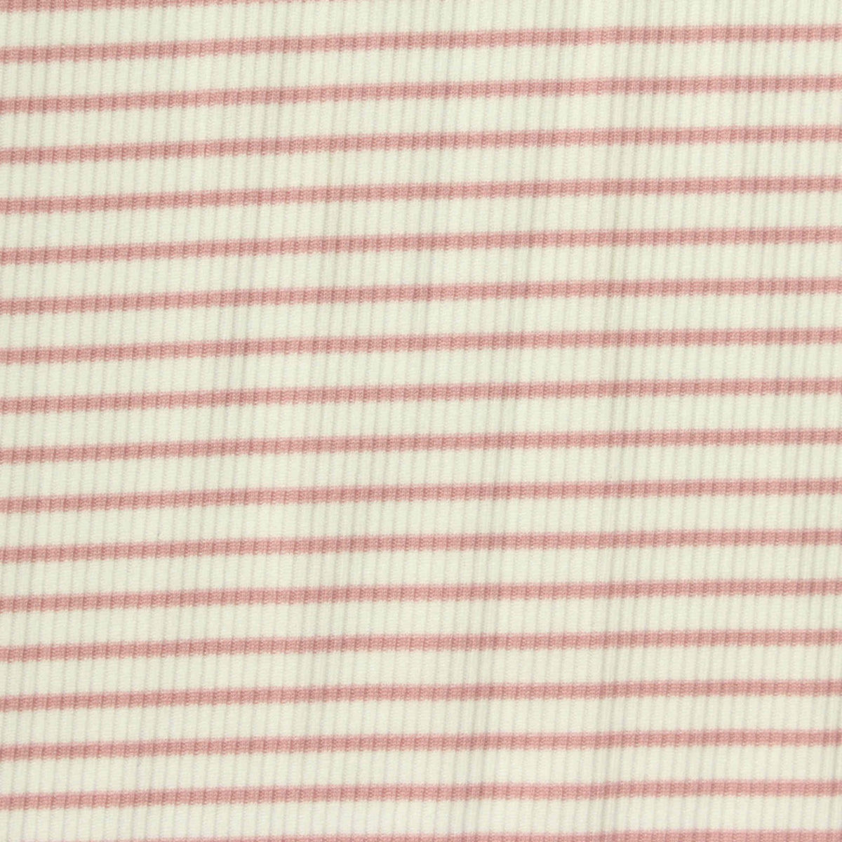 Pink Horizontal-Stripe Rib Knit, Polyester, 193 gsm