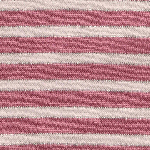 Dusty Rose Horizontal-Stripe Jersey Knit, Cotton