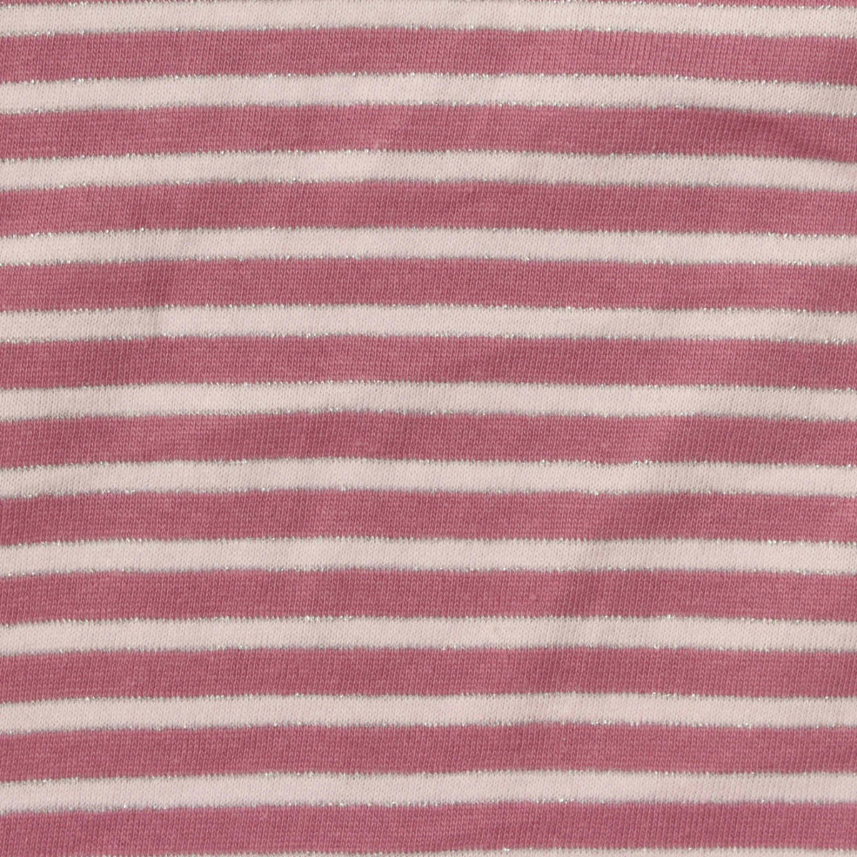 Dusty Rose Horizontal-Stripe Jersey Knit, Cotton